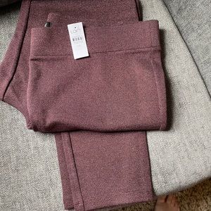 Loft Burgundy Tweed Leggings